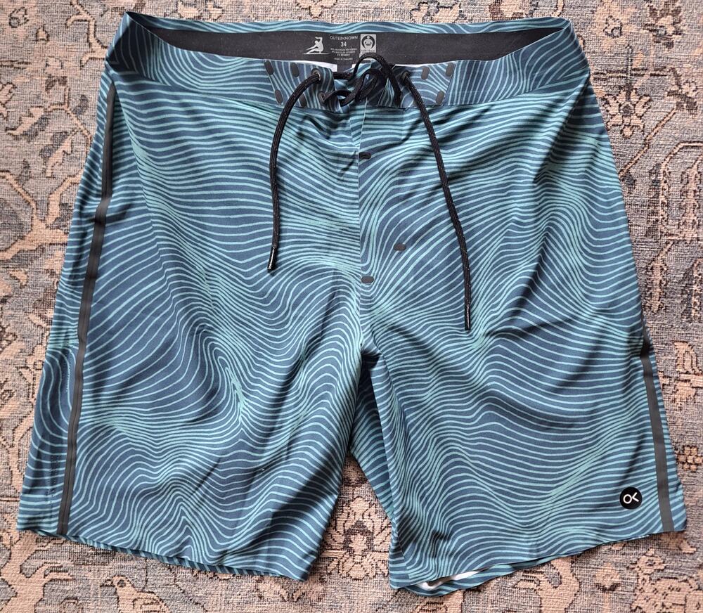 Outerknown Apex Trunks Board Shorts Kelly Slater Men's Size 34 Blue